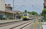 GoAhead ET 6.07 bei der Durchfahrt in Eubigheim er ist als RE 8 aus Würzburg kommend nach Stuttgart Hbf unterwegs.