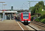 423 806-9 und 423 ??? der S-Bahn Stuttgart als S5 von Stuttgart Schwabstraße nach Bietigheim-Bissingen stehen an diesem sehr heißen Freitagvormittag im Bahnhof Asperg auf der Bahnstrecke
