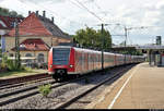 425 306-8, 425 303-5 und 425 304-3 von DB Regio Baden-Württemberg, im Dienste der Abellio Rail Baden-Württemberg GmbH (Ersatzzug), als RB 19327 (RB18) von Osterburken nach Tübingen Hbf