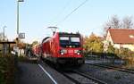 IRE8 von der 147 003 durch Untergriesheim gen Bad Friedrichshall Hbf gezogen am Nachmittag des 31.10.2020.