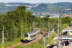 ET 6.08 B als RE8 nach Würzburg Hbf am 16.07.2022 in Stuttgart Nord.