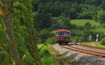 Roter Flitzer am 04.08.2012 bei Wackershofen.