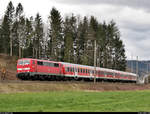 111 174-9 von DB Regio Baden-Württemberg als verspäteter RE 81781 (RE90) von Stuttgart Hbf nach Nürnberg Hbf, ersatzweise für die noch nicht einsatzbereiten Stadler FLIRT 3 XL der