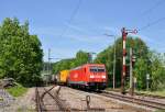 185 209 mit KLV KT 40559 Rotterdam-Verona in Fichtenberg auf der Murrbahn am 26.5.2012