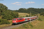 111 168-1 mit dem RE 19960 (Schwäbisch Hall-Hessental-Stuttgart Hbf) bei Mittelrot 12.9.16