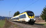 3442 208 als RE 17519 (Stuttgart Hbf-Schwäbisch Hall Hessental) bei Fronsbach 2.4.20