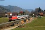 101 008-1 mit dem umgeleiteten IC 2066 Nrnberg-Karlsruhe bei Schleiweiler.