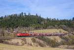 111 021 mit RB 19986 nach Backnang auf der Murrbahn bei Mittelrot am 25.2.2017.