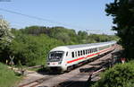 IC 2160 (Nrnberg Hbf-Karlsruhe Hbf) mit Schublok 101 030-5 bei Goldshfe 7.5.18