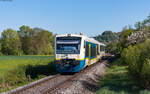 VT 440 und VS 426 als WEG 3139 (Rudersberg-Oberndorf – Schorndorf) bei Michelau 12.4.24