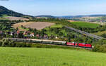 212 261 und V80 BB mit dem WTB 122 (F�tzen - Blumberg-Zollhaus) bei Epfenhofen 7.8.25