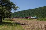 1216 960 der Steiermarkbahn mit Autozug bei Wernfeld im Maintal in Richtung Norden am 15.6.2017.