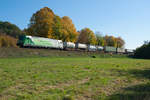 185 389  CO2 Frei  mit dem KT 41922 von Wels Vbf nach Neuss Gbf bei Himmelstadt, 13.10.2018