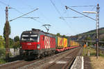 ÖBB 1293 032 mit Sattelauflegern am 06.08.2020 bei Thüngersheim