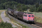 BayernBahn 139 309 in  Schweinchenrosa  mit dem  Henkelzug  am 06.08.2020 bei Harrbach