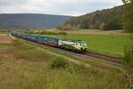 Gysev Siemens Vectron 471 004-6 mit LKW Walter KLV Zug in Harrbach am 01.05.21