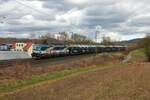 ZSSK Siemens Vectron 383 201-1 mit Autotransportwagen am 19.02.22 in Hösbach (Landkreis Aschaffenburg)