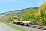 Beiwagen voraus kommt hier ein GAF am Fotografen vorbei in Richtung Veitshöchheim am Freitagmittag den 7.10.2022