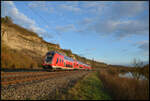 DB Regio TWINDEXX 445 047 als Main-Spessart-Express RE55 Würzburg - Frankfurt/M am 16.03.2026 bei Himmelstadt im Maintal.