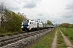 HHPI Stadler Eurodual 159 224-5 mit leeren Holzwagen in Thüngersheim am 01.05.21 