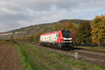 159 223 auf dem Weg zum nächsten Einsatz am 12. Oktober 2022 bei Thüngersheim am Main.