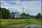 Starkenberger 159 213 am 19.05.2026 mit einem Ganzzug E-Waggons bei Th�ngersheim im Maintal.