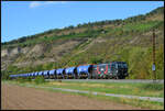 Cargounit 370 062-9  Piotr  (6193 063) mit einem Ganzzug WASCOSA Sch�ttgutwagen am 02.09.2026 bei Th�ngersheim im Maintal.