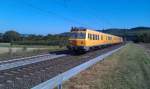 719 001 auf Messfahrt am 11.08.2012 bei Himmelstadt. 