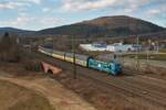 EGP Siemens Smartron 192 104-8 mit ARS Altmann Autotransportwagen in Gemünden am Main am 27.02.21