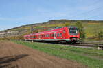 DB 440 507-2 als RB 58043 von Schlüchtern nach Bamberg, am 17.10.2022 bei Thüngersheim.
