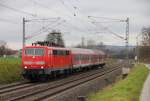 111 224-2 DB Regio bei Staffelstein am 22.11.2013.