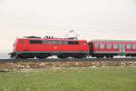 111 031-1 DB Regio bei Reundorf am 07.01.2015.