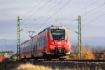 442 108 DB Regio bei Lichtenfels am 10.11.2015.