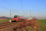 442 108 DB Regio bei Bad Staffelstein am 07.12.2015.