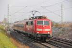 111 214-3 DB Regio bei Bad Staffelstein am 26.11.2013.