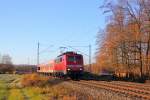 111 224-2 DB Regio bei Bad Staffelstein am 26.11.2013.