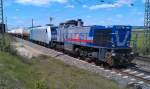 Husa G 1206 + Railpool 185 durchfahren am 17.05.2012 mit einem Gaskesselwagenzug den Bahnhof Eggolsheim in Richtung Nrnberg. 