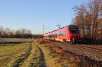 442 806 DB Regio bei Staffelstein am 25.11.2013.