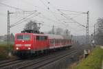 111 225-9 DB Regio bei Staffelstein am 29.11.2013.