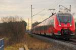 442 807 DB Regio bei Strullendorf am 07.01.2014.