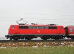 111 031-1 DB Regio bei Reundorf am 08.01.2015.
