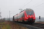 442 608 DB Regio bei Bad Staffelstein am 19.12.2016.