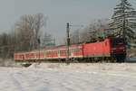 29. Dezember 2010, Lok 143 362 mit RB 37614 Bamberg - Kronach, fotografiert bei Redwitz