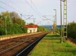 Der Bahnhof Gundelsdorf in Blickrichtung Kronach.