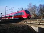 442 729 ist am 23.02.11 als berfhrung bei Halach Richtung Kronach unterwegs.