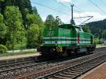 Erfurter Bahn Werklok 22  Lisa 2  (ex V100 DR) Solo unterwegs in Frtschendorf Richtung Norden am 23.05.2012