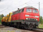 218 261-1 DB Bahnbaugruppe bei Redwitz am 28.07.2012.