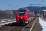 442 270 als RE nach Nrnberg Hbf am 16.03.2013 in Pressig-Rothenkirchen.