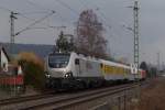 47502 PRIMA II mit Messzug und 186 328 am 27.03.2013 in Johannisthal / Frankenwaldbahn.