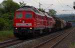 232 569 + 232 259 mit gemischten Güterzug am 25.06.2013 in Gundelsdorf.